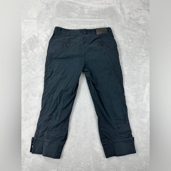 Dolce Gabbana Womens Size 40 EU/4 US/8 UK Navy Blue Button Fly Pants Button Cuff - Picture 5 of 14